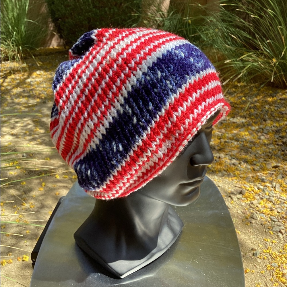 Red/White/Blue  Slouch Beanie New